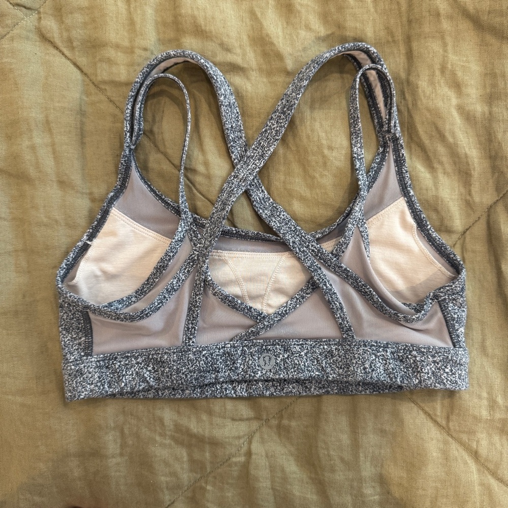 Lululemon Get Down Sports Bra Size 8 Black White - Picture 4 of 7